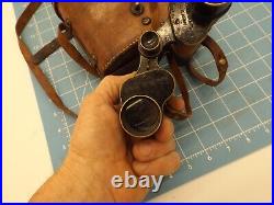 Vintage WWII Bausch & Lomb Binoculars & Compass Case military