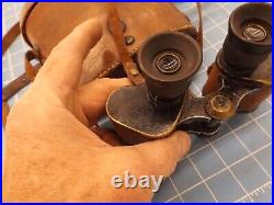 Vintage WWII Bausch & Lomb Binoculars & Compass Case military