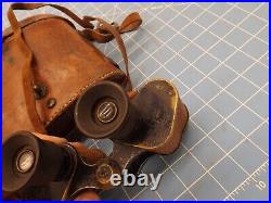 Vintage WWII Bausch & Lomb Binoculars & Compass Case military