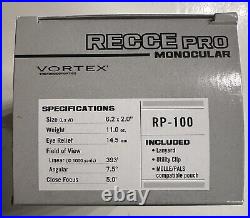 Vortex Recce Pro 8x32 Monocular (RP-100) Open Box