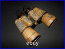 WW II German WH Army 10x50 LEITZ WIDE ANGLE BINOCULARS LATE WAR 1945 RARE