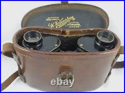 WW1 RFC W. Watson & Sons No. 3 Mk. I Dated 1918 Military BINOCULARS & Case