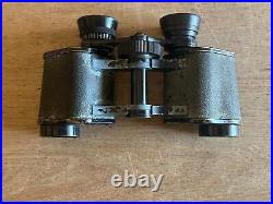 WW1 Zeiss Binoculars Bausch Lomb Military Prism Stereo 46648 Antique Vtg 8 x 25