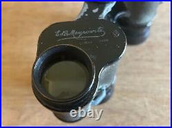 WW1 Zeiss Binoculars Bausch Lomb Military Prism Stereo 46648 Antique Vtg 8 x 25