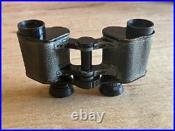 WW1 Zeiss Binoculars Bausch Lomb Military Prism Stereo 46648 Antique Vtg 8 x 25