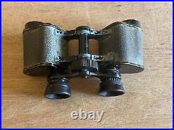 WW1 Zeiss Binoculars Bausch Lomb Military Prism Stereo 46648 Antique Vtg 8 x 25