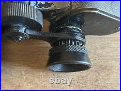 WW1 Zeiss Binoculars Bausch Lomb Military Prism Stereo 46648 Antique Vtg 8 x 25