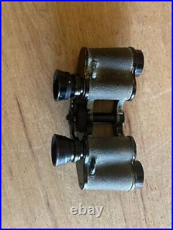 WW1 Zeiss Binoculars Bausch Lomb Military Prism Stereo 46648 Antique Vtg 8 x 25