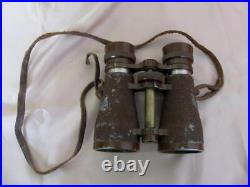 WW2 ORIGINAL KINGDOM BULGARIA MILITARY BINOCULARS withLEATHER CASE RARE