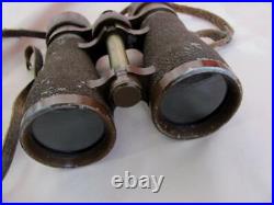 WW2 ORIGINAL KINGDOM BULGARIA MILITARY BINOCULARS withLEATHER CASE RARE