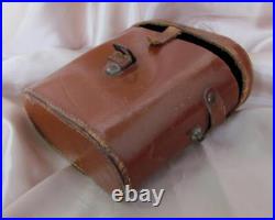 WW2 ORIGINAL KINGDOM BULGARIA MILITARY BINOCULARS withLEATHER CASE RARE