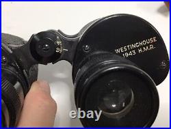 WW2 U. S. Military Binocular M3 6X30 Westinghouse 1943 with M17 Leather Case