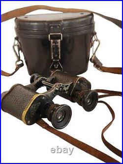 WWI C. P. Goerz Berlin 8x26 Armee-Triëder Rangefinder Binoculars D. R. P. With Case